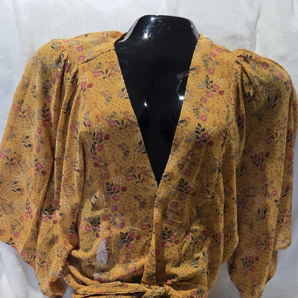 Daytrip Mustard Floral Blouse